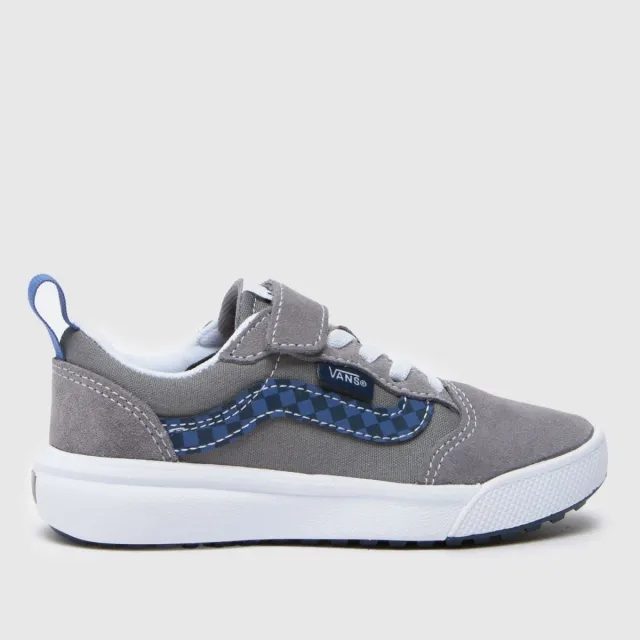 Vans - Kids Ultrarange 66 Hook And Loop Shoes (4-8 Years), Grey