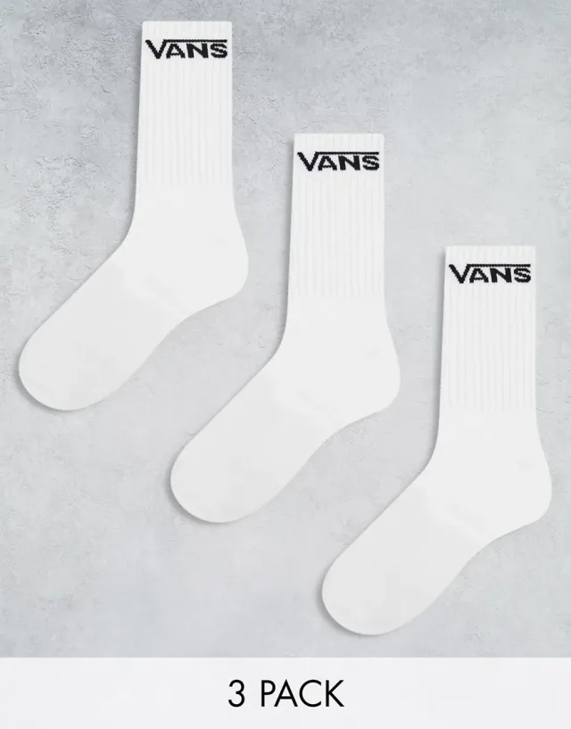 Vans - Classic Crew Socks (3 Pairs), Man, White