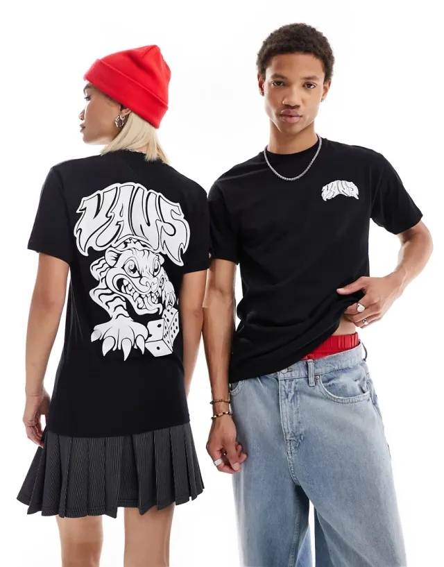 Vans Mens Prowler Short Sleeve T-Shirt in Black Cotton