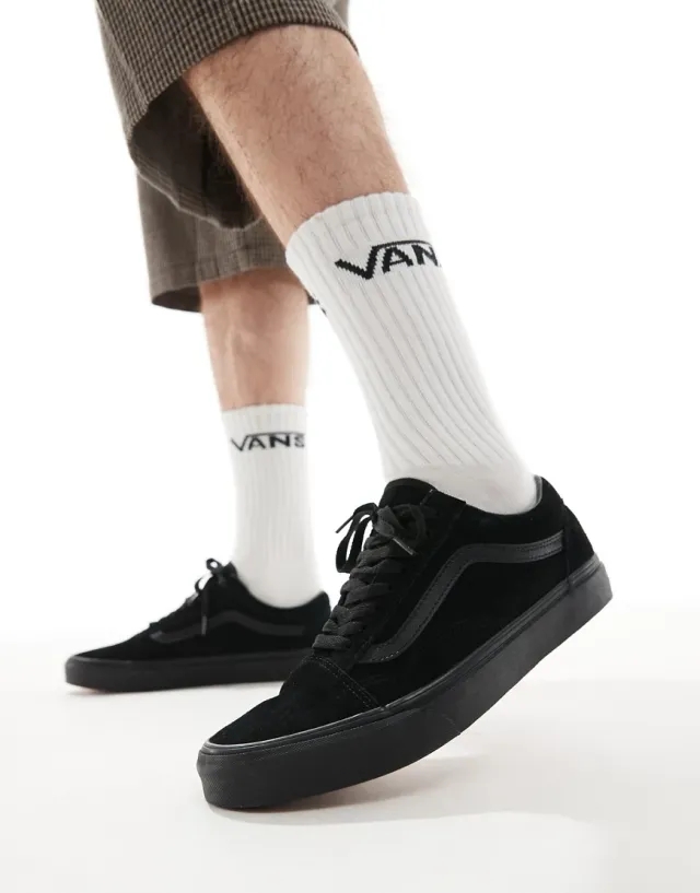 Vans - Suede Old Skool Shoes, Man, Black