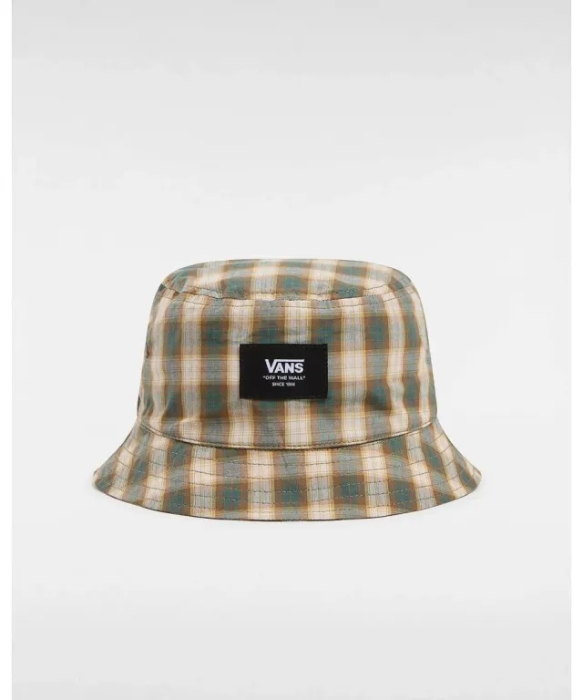 Vans Unisex Patch Bucket Hat in Green Cotton