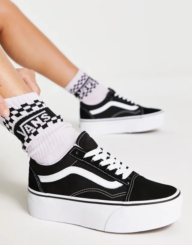Vans - Old Skool Stackform Shoes, Woman, Black