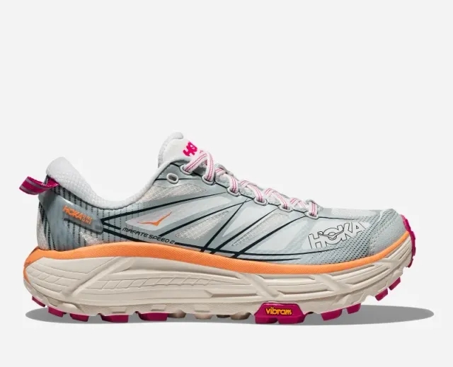 Hoka One One HOKA Mafate Speed 2 Lifestyle Shoes in White/Ice Flow