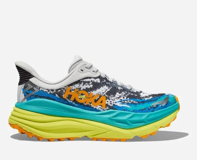 Hoka One One HOKA Men's Stinson 7 Trail Shoes in White/Evening Primrose