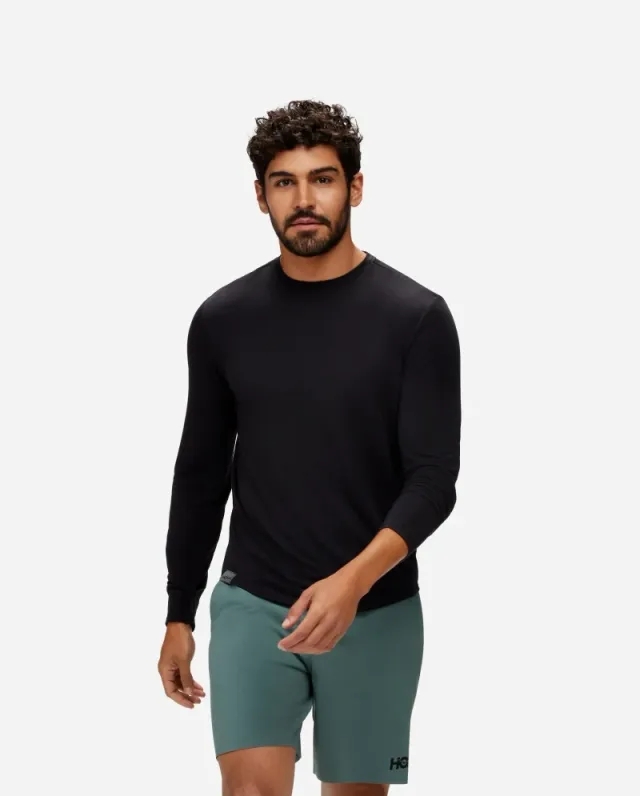 Hoka One One HOKA Men's Essential Long-Sleeve T-Shirt in Black