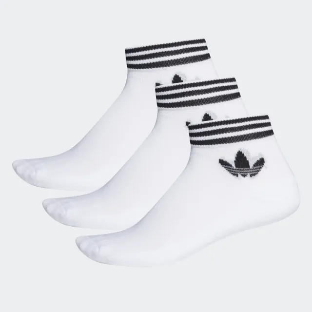 adidas white & black originals ankle sock 3 pack