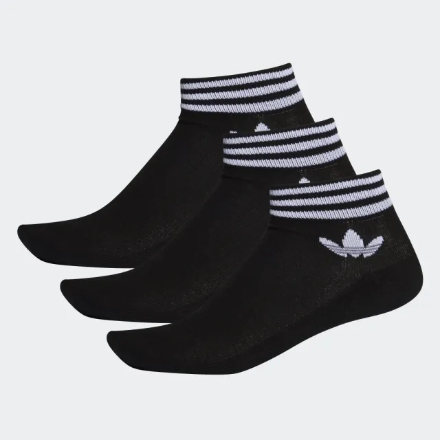 adidas Originals Adidas Quarter Socks 3 Pack Unisex Socks - Black