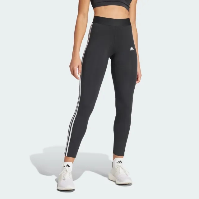Adidas Training Essential 3 Stripe Leggings In Black