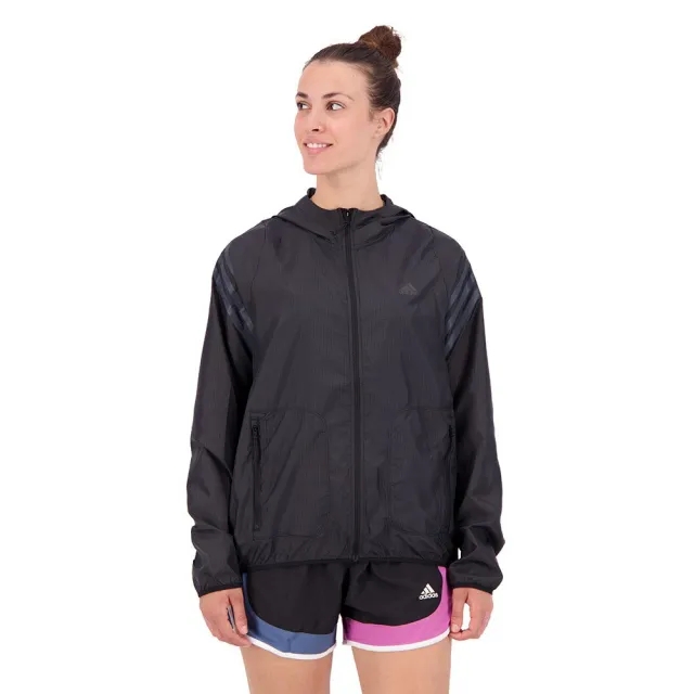 Adidas Windbreaker Run Icons 3-Stripes - ['Black']