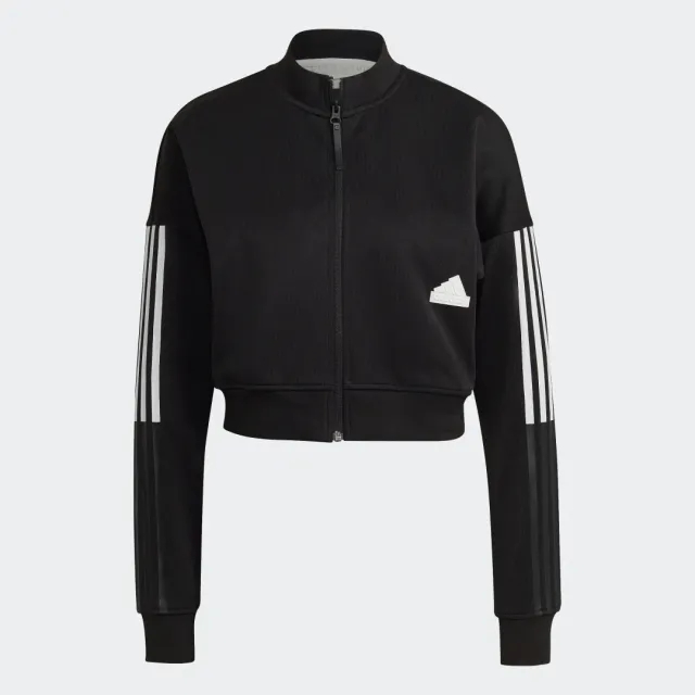 adidas Cropped Track Top Womens Sweatshirt - Black