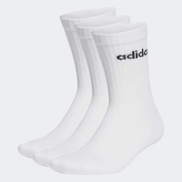 adidas Half-Cushioned Crew 3 Pack Socks - Black