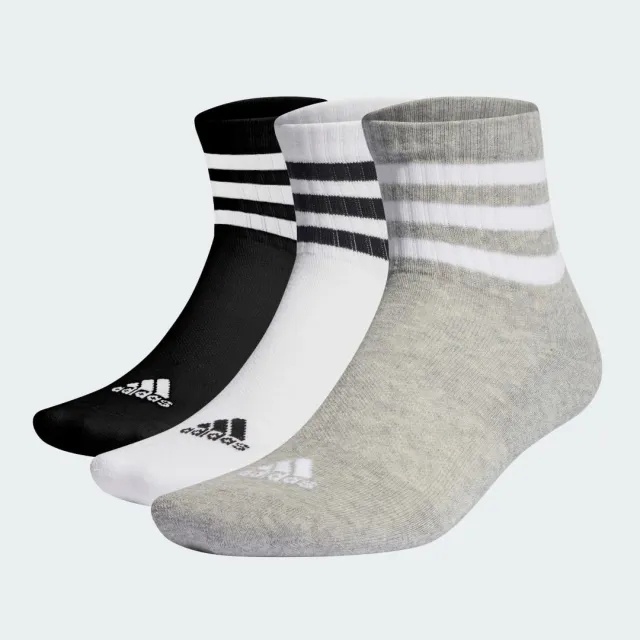 adidas 3-Stripes Cushioned Sportswear Low-Cut Socks 3 Pairs