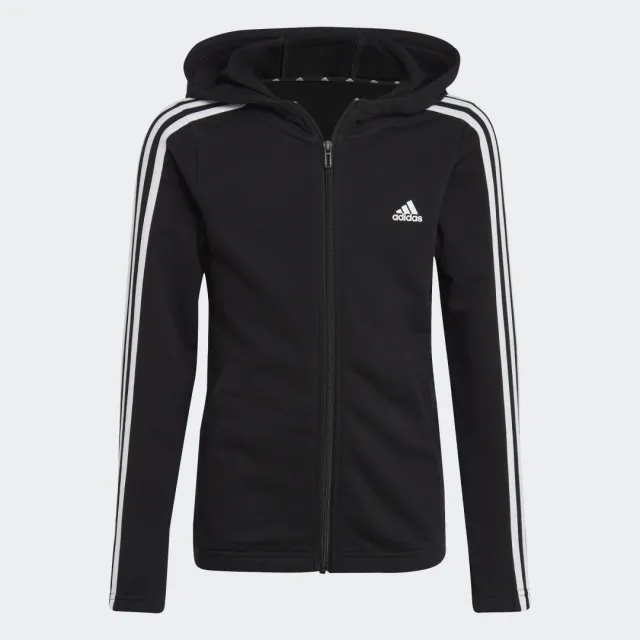 adidas  3S FZ HD  girls's Children's Sweatshirt in Black