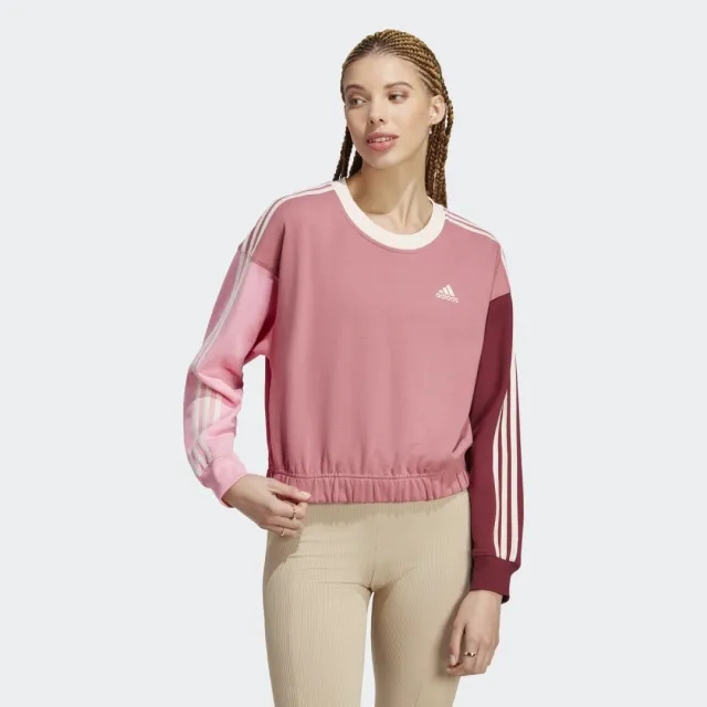 adidas  3S CR SWT  women's Sweatshirt in Bordeaux