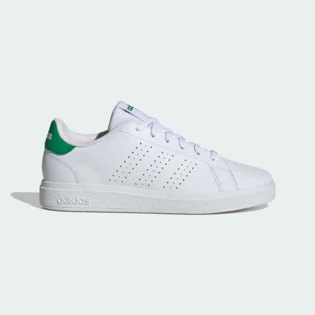 adidas Kids' Advantage Lace-Up Trainers, White/Green