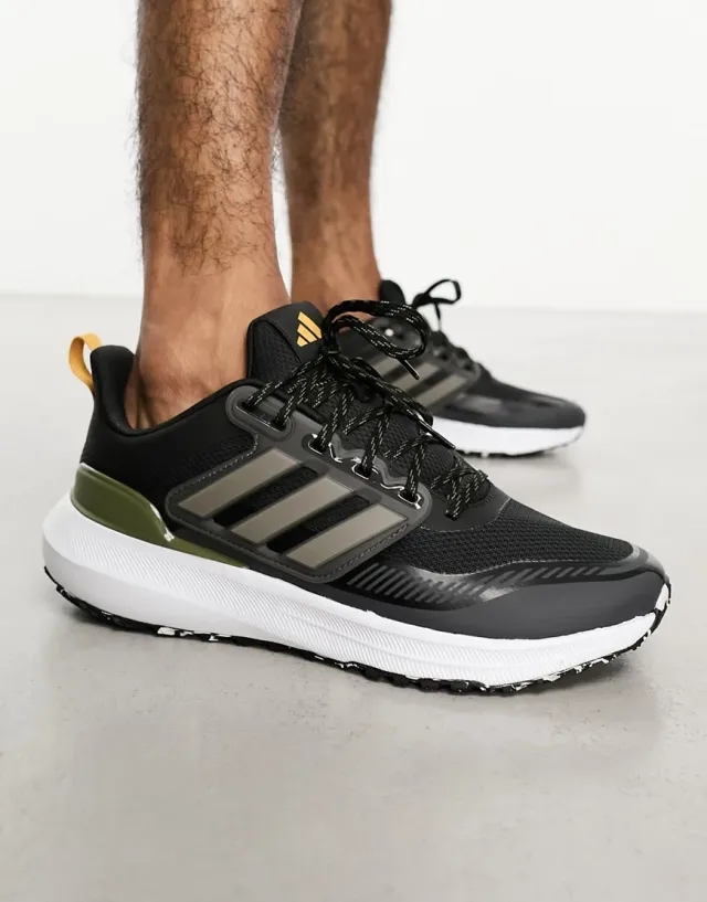 Adidas Running Ultrabounce Trail Trainers In Black And White