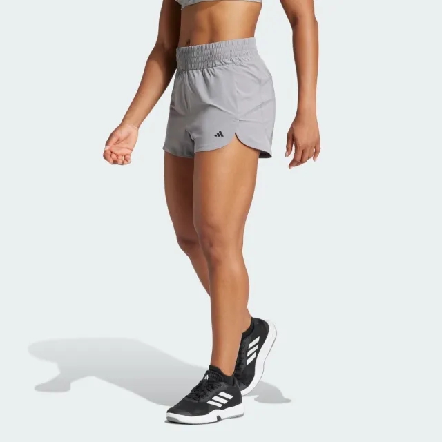 adidas Women's Pacer Stretch-Woven Zipper Pocket Lux Shorts - Grey Three - L - Size: Large