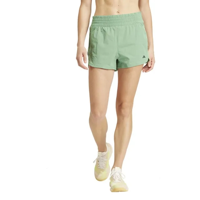 adidas Women's Pacer Stretch-Woven Zipper Pocket Lux Shorts - Preloved Green - S - Size: Small