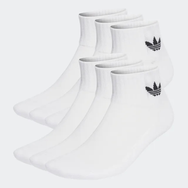 adidas Originals Unisex Mid Ankle Socks 6 Pairs