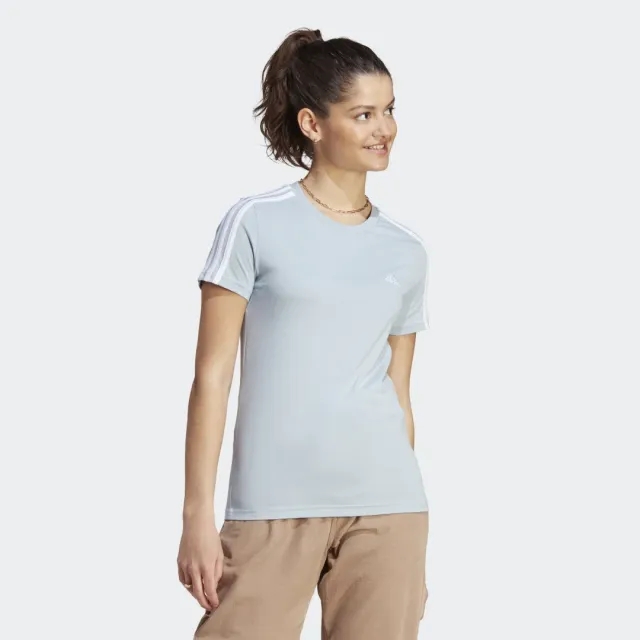 adidas  3S T  women's T shirt in Blue