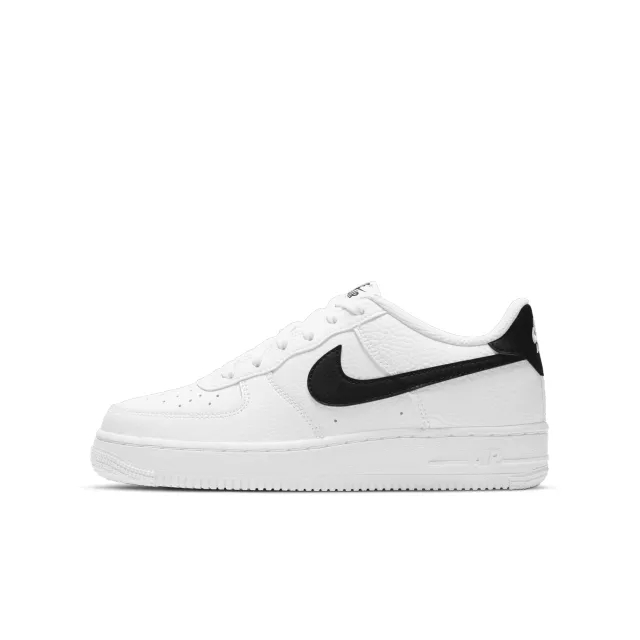 Nike Junior Air Force 1 Low Trainer - Black - Size 5 - White
