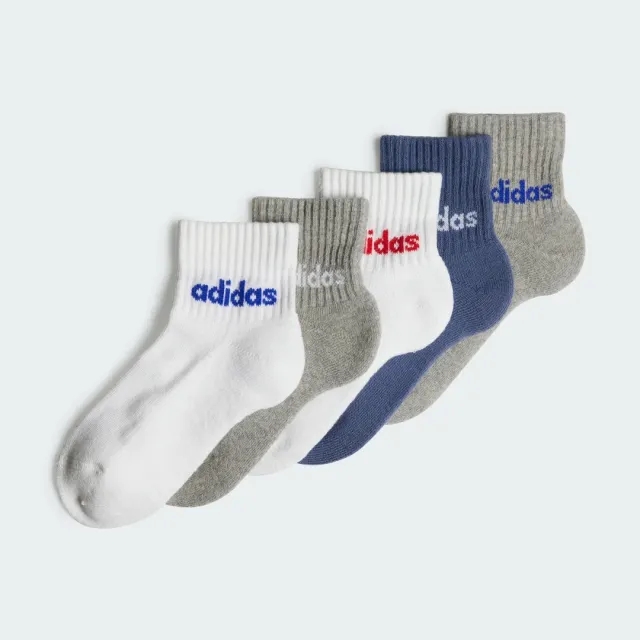 adidas multi kids linear ankle socks 5 pack