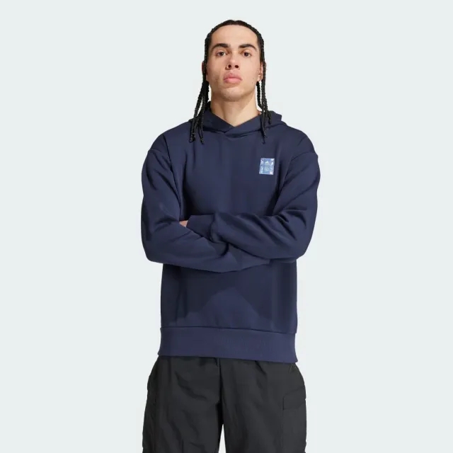 Adidas Performance Ajax Amsterdam Seasonal Doubleknit Hoodie In Legend Ink-Blue