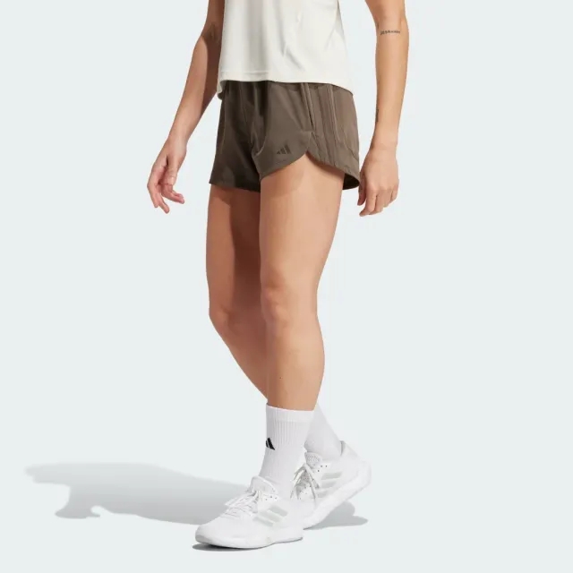adidas Women Pacer Training 3 Stripes Woven High Rise Shorts