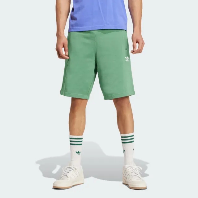 Adidas Originals Essentials Trefoil Shorts In Preloved Green