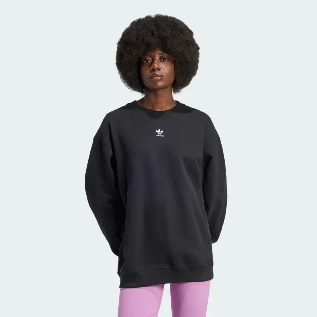 adidas Originals Sweatshirt Adidas Essentials Oversized French Terry Sweatshirt Black Xl