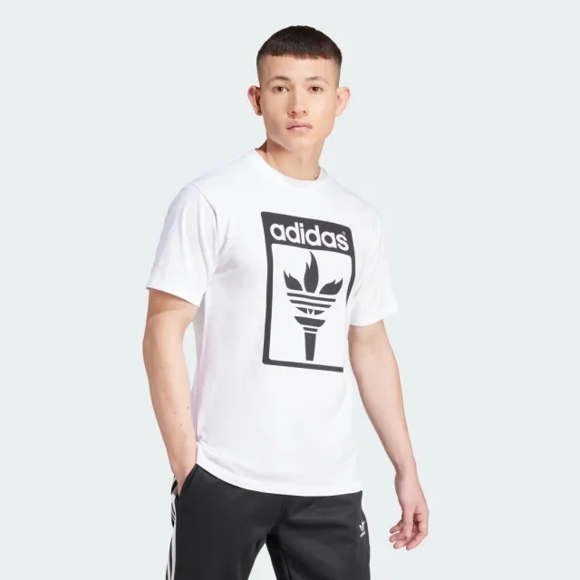 Adidas Originals Torch Graphic T-Shirt In White