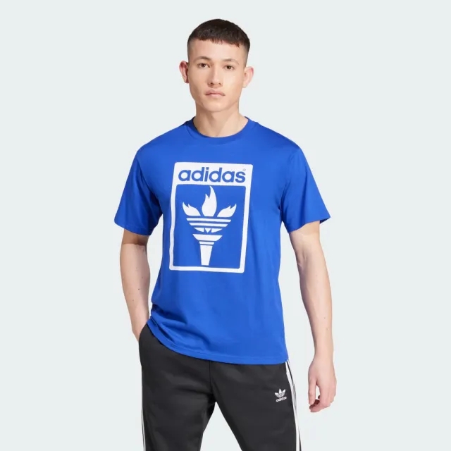 Adidas Originals Olympics Torch Graphic T-Shirt In Blue
