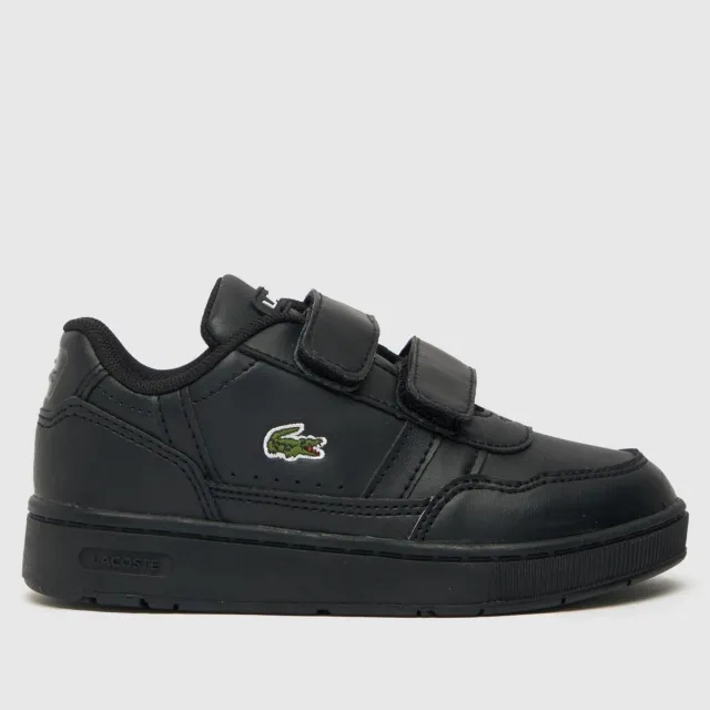 Lacoste Men's T-Clip Leather Sneakers - Black & White