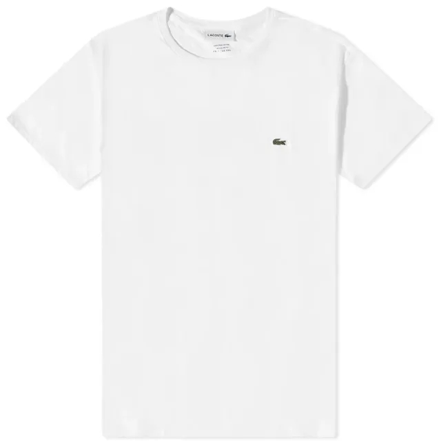 Lacoste Logo Pima Cotton T-Shirt In White