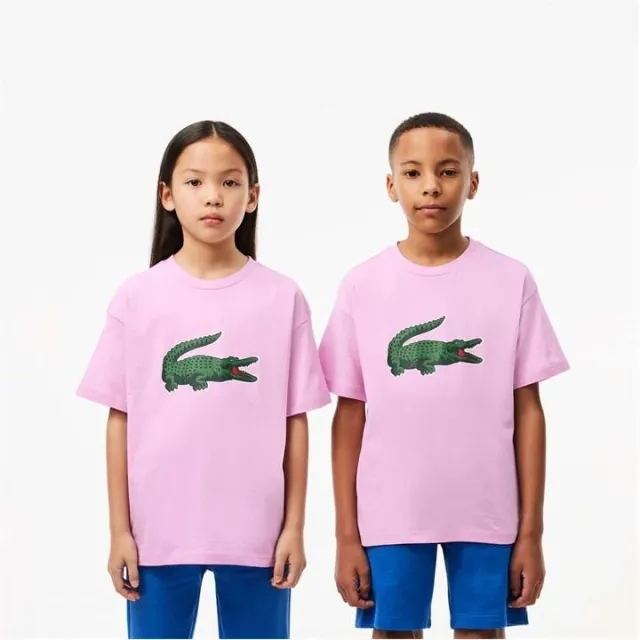 Lacoste Juniors Graphic Print Cotton T-Shirt