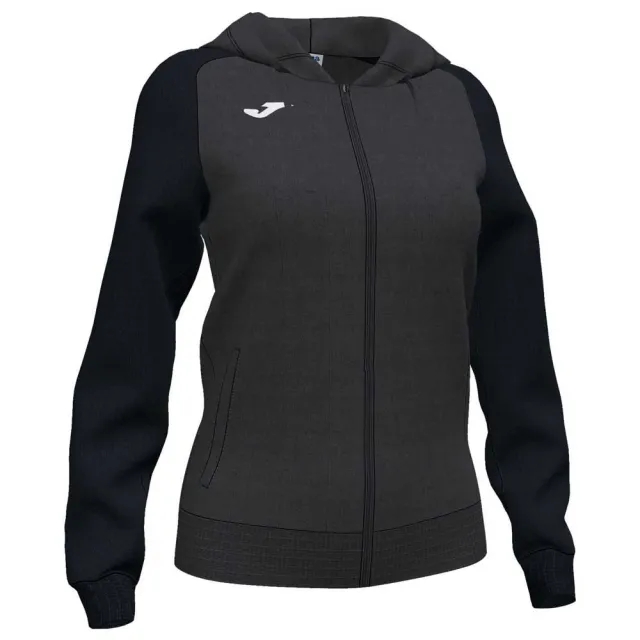 Joma Academy Iv Full Zip Sweatshirt  - Black,Grey