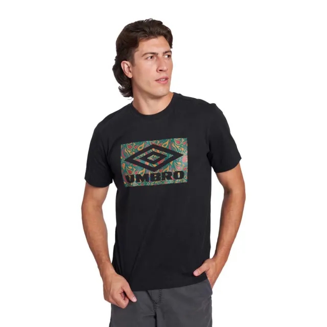 Umbro Paisley Graphic Short Sleeve T-shirt  - Black