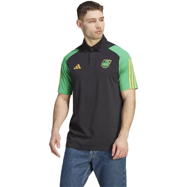 Jamaica adidas Training Cotton Polo - Black