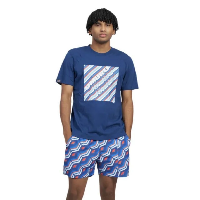 Umbro Gradient Box Short Sleeve T-shirt  - Blue