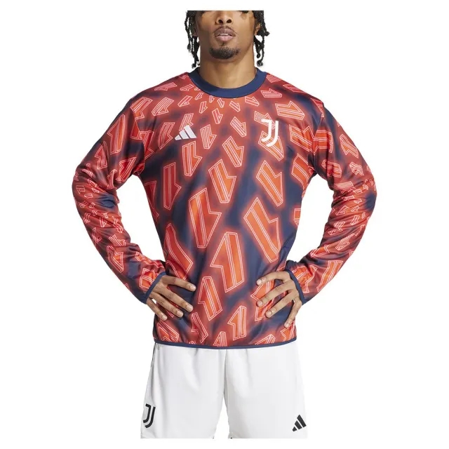 Adidas Juventus 23/24 Long Sleeve T-shirt Pre Match  - Orange
