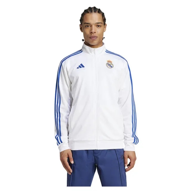 Real Madrid DNA Track Top (White) 2024-2025 Men's Size: 3 Extra Large Made By: Adidas