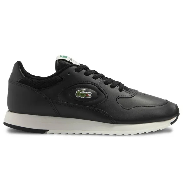 Lacoste Men's Linetrack Leather Trainers - Black & Off White