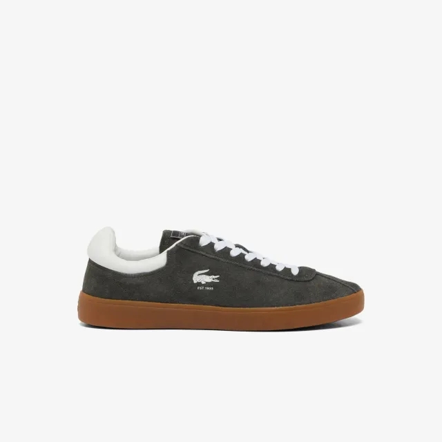 Lacoste Men's Baseshot Suede Sneakers - Dark Green / Gum