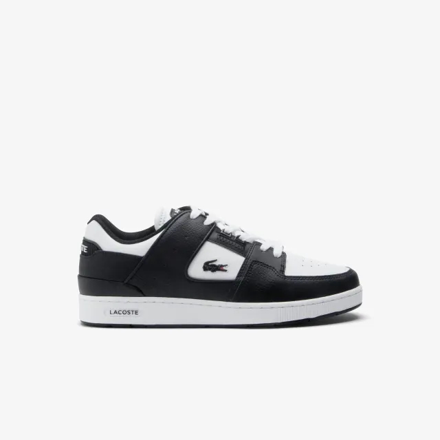 Lacoste Men's Court Cage Leather Sneakers - Black & White