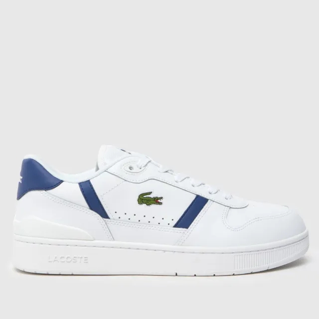 Lacoste Men's T-Clip Set Leather Sneakers - White & Navy