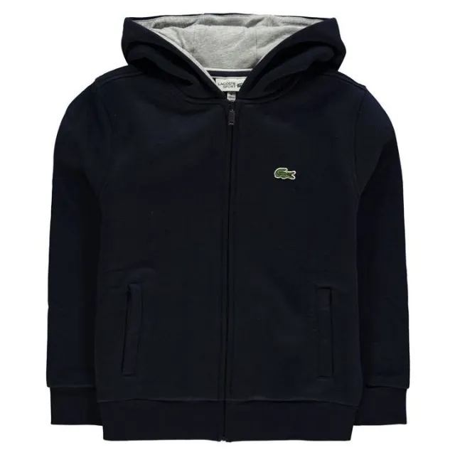 Lacoste Fleece Zip-Up Hoodie - Light Blue