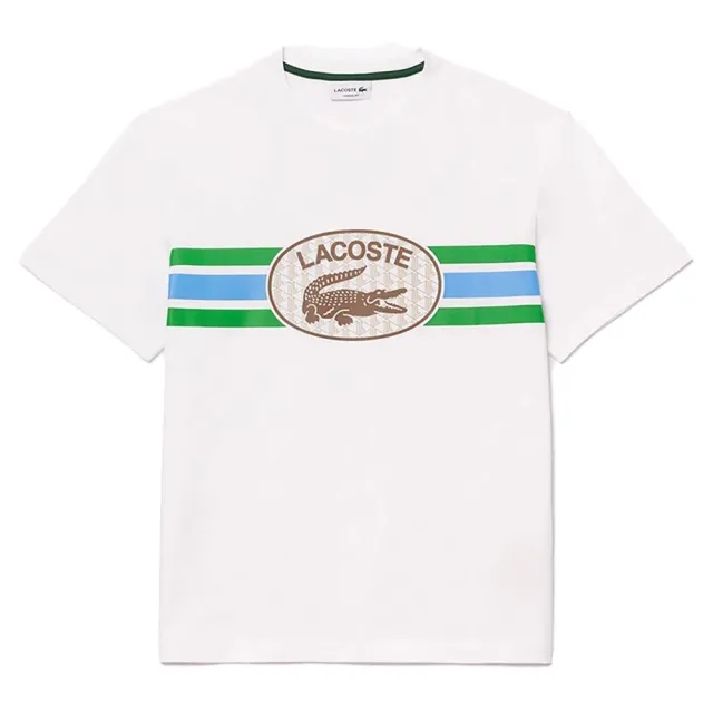 Lacoste Monogram Print Cotton T-Shirt