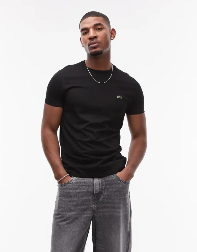 Lacoste Pima Cotton T-Shirt In Black