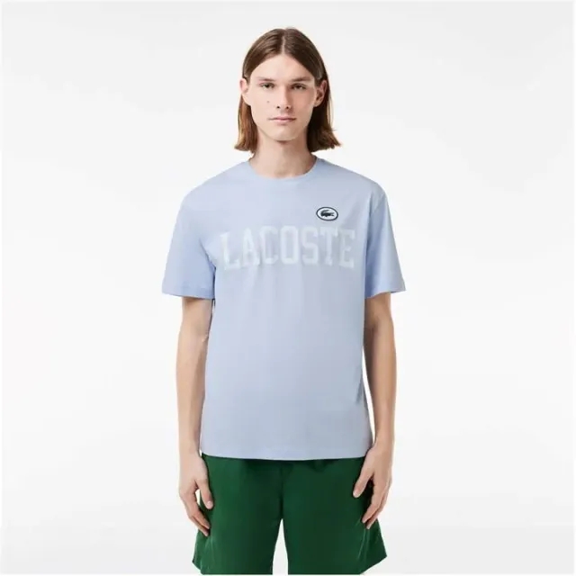 Lacoste Contrast Badge Cotton T-shirt - Light Blue