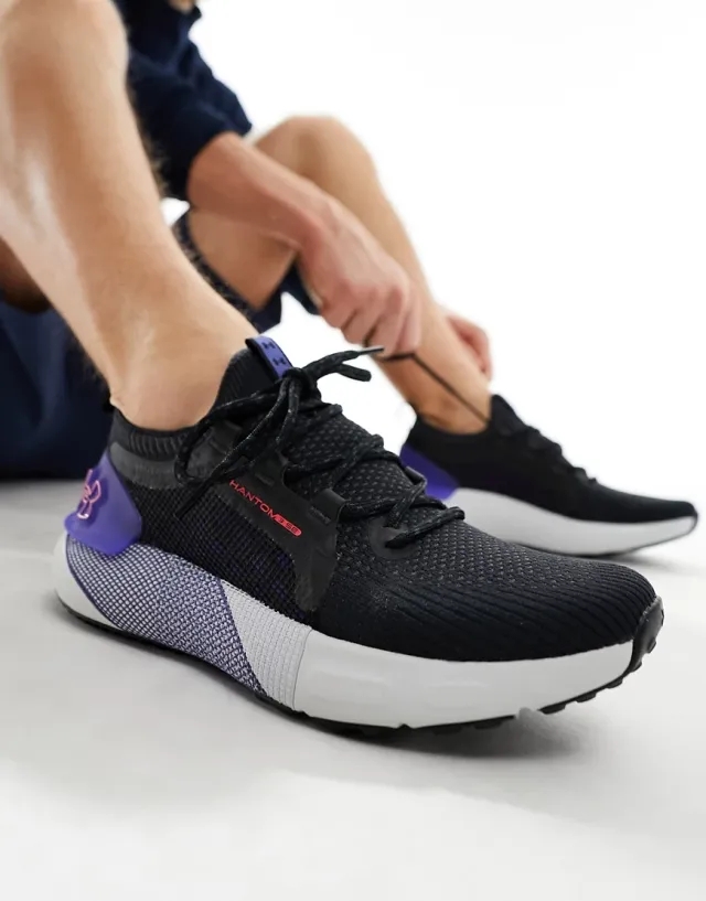 Under Armour Mens Hovr Phantom 3 Running Shoes in Black Textile